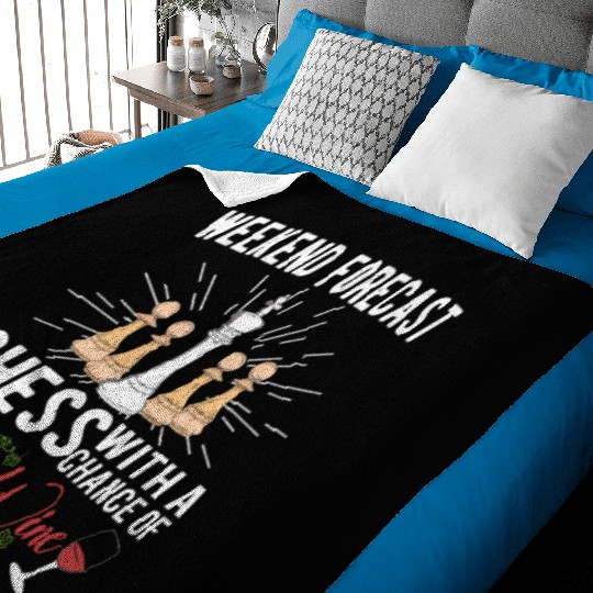 CHESS PLAYER CHESSBOARD CHESS GAME BOARD GAME GIFT Baby Blankets