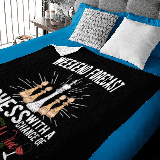 CHESS PLAYER CHESSBOARD CHESS GAME BOARD GAME GIFT Baby Blankets