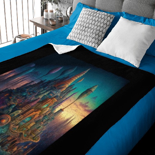 Psychedelic City 3 Baby Blankets