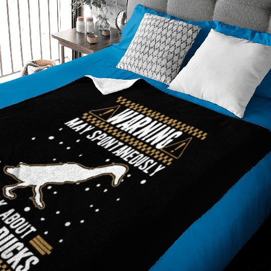 May Spontaneously Talk About Running Ducks Baby Blankets