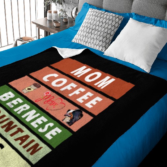 I love mom coffee and my bernese mountain dog Baby Blankets