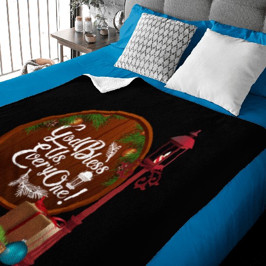 A Christmas Carol Charles Dickens God Bless Us Eve Baby Blankets