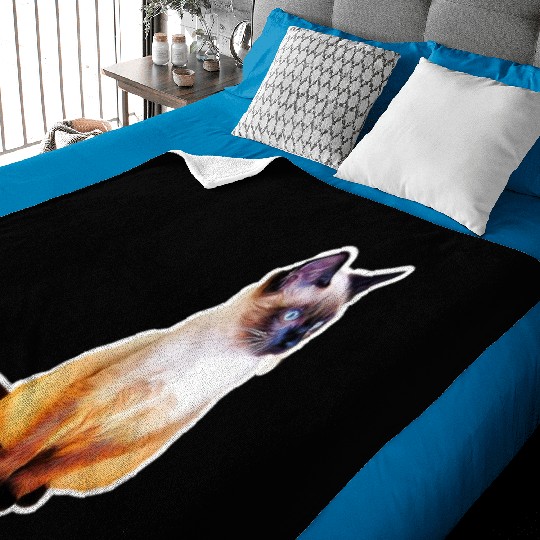 Siamase cat potrait | cat potrait | pet potrait Baby Blankets