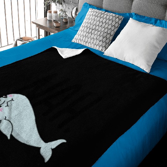 Procrastinating Narwhal Lover Aquatic Animals Baby Blankets