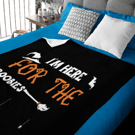 I'm Here For The Boobies Baby Blankets