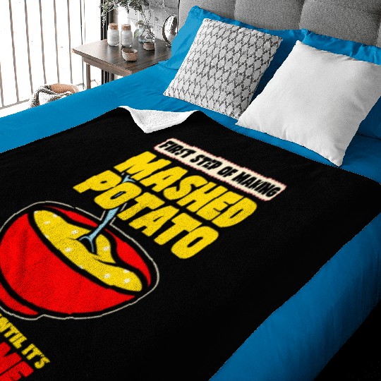 First Step Of Making Mashed Potatoes Baby Blankets