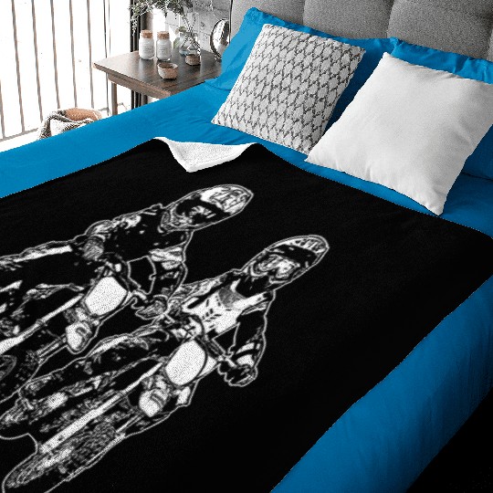 Kids Brother Sister Friends Motorbike Rider Dirt Baby Blankets
