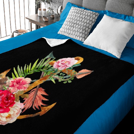 St Philomena Saints Symbols Catholic Girls Baby Blankets