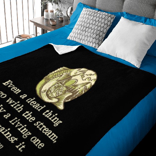 GK Chesterton Quote Catholic Humor Fishing Men Fun Baby Blankets