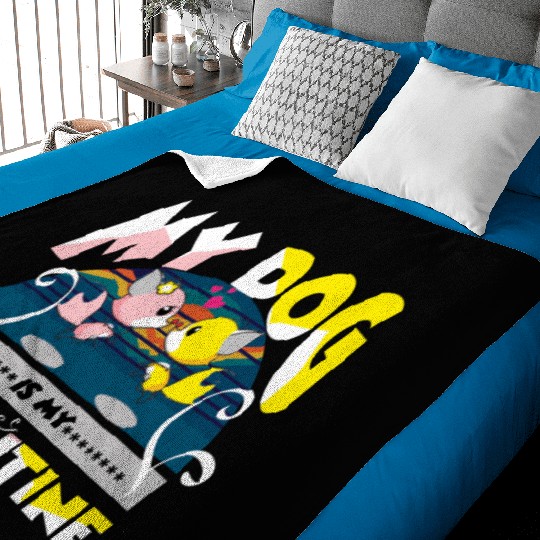 My dog is my Valentine Baby Blankets