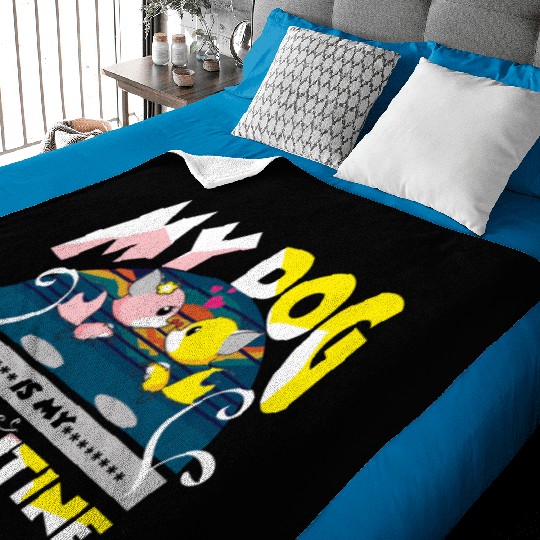 My dog is my Valentine Baby Blankets