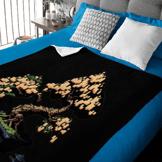 8 Bit Bonsai Tree Baby Blankets