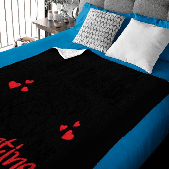 My bulldog is my valentine, pit bull dog lovers. Baby Blankets