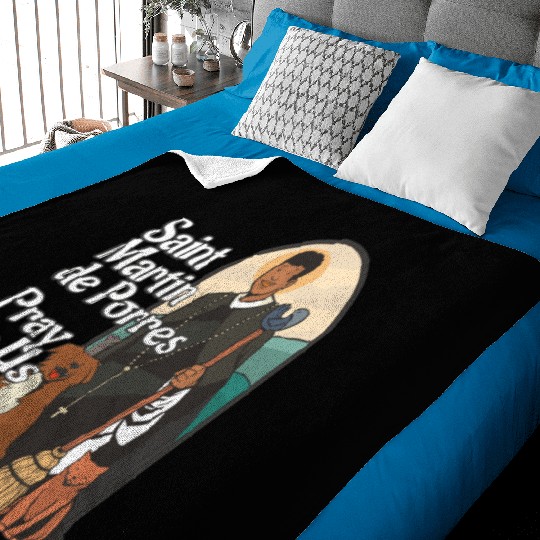 St Martin de Porres African American Black Saints Baby Blankets