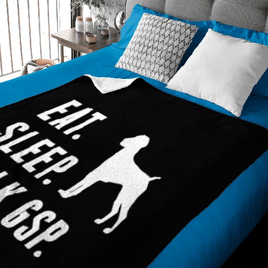 Eat Sleep Walk German Shorthaired Pointer Baby Blankets