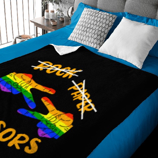 Rock Paper Scissors, LGBT Rainbow Flag Baby Blankets