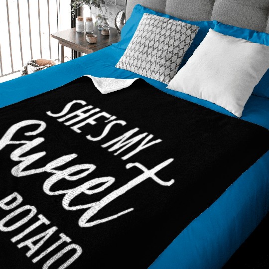 She's My Sweet Potato I Yam Valentine's Baby Blankets