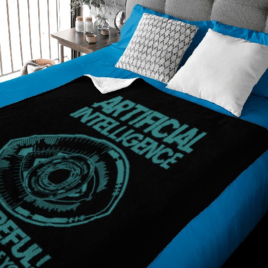 AI Machine Learning Computer Geek Technology Robot Baby Blankets