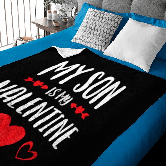 My Son Is My Valentine Baby Blankets Mom Dad Valentin