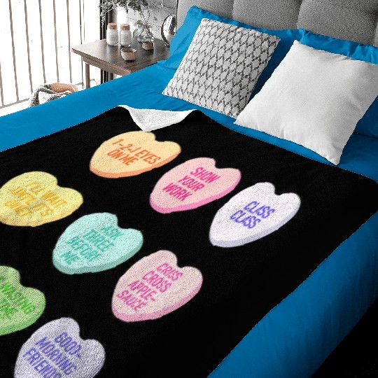 Teacher Valentines Day Conversation Heart School Baby Blankets