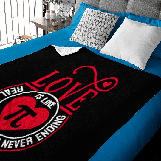 Funny Love is Like Pi Day Baby Blankets Math Pi Day 3 14