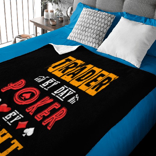 Trader By Day Poker By Night Baby Blankets
