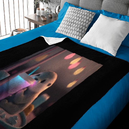 Kawaii Otter Pet Otter Drinking Boba Tea Baby Blankets