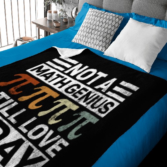 Not A Math Genius Still Love Pi Day - Funny Pi Day Baby Blankets