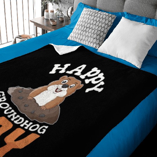 Happy Groundhog Day Baby Blankets Groundhogs Lovers