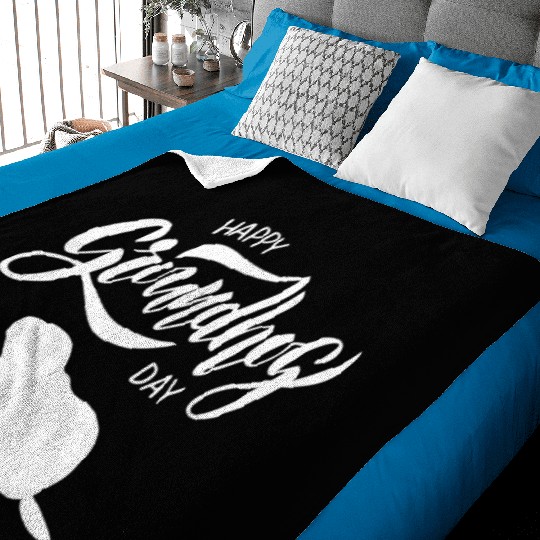 Happy Groundhog Day Baby Blankets Funny Groundhog