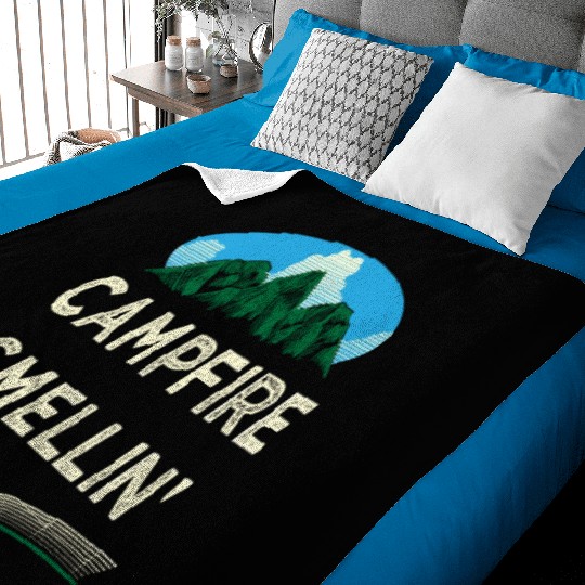 Campfire Smellin Camping Summer Camper Tropical Fa Baby Blankets