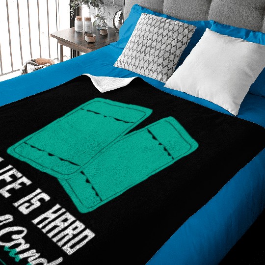 If Life Is Hard - Draw A Card Card Collector Tradi Baby Blankets