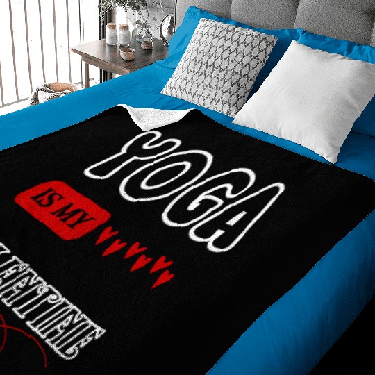 yoga is my valentine Baby Blankets