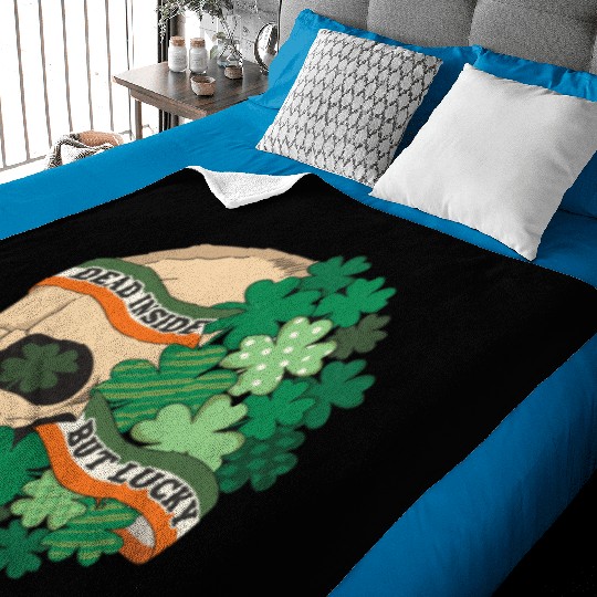 Dead Inside but Lucky Baby Blankets