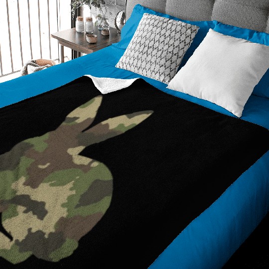 Bunny Camouflage Baby Blankets
