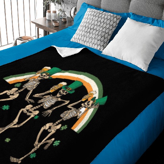skeleton patricks day dancing Baby Blankets
