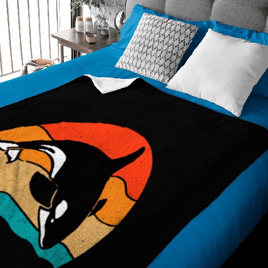 King Orca, Ruler of the Seas Baby Blankets
