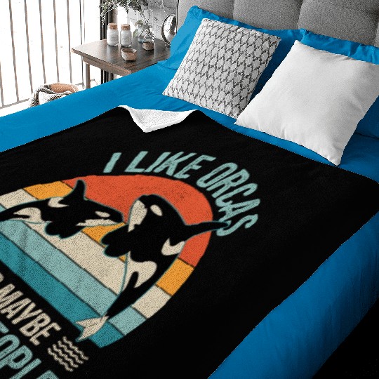 King Orca, Ruler of the Seas Baby Blankets