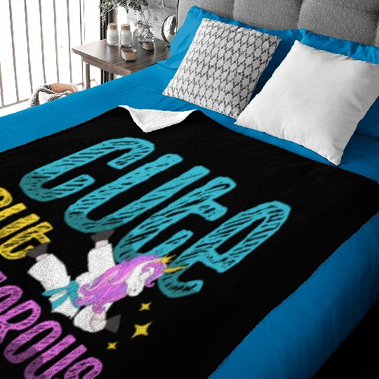 Cute But Dangerous Karate Coach Unicorn Lover Baby Blankets