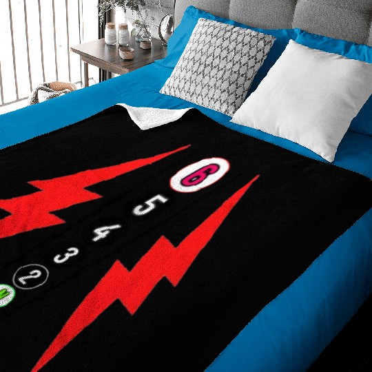 RED LIGHTNING BOLT MOTORCYCLE SHIFT PATTERN Baby Blankets