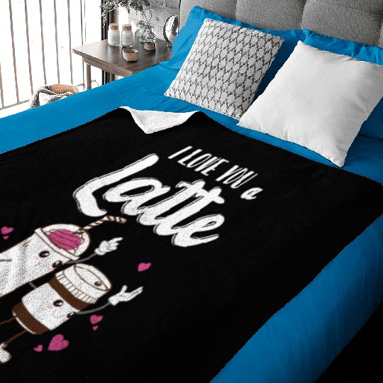 I Love You A Latte Baby Blankets