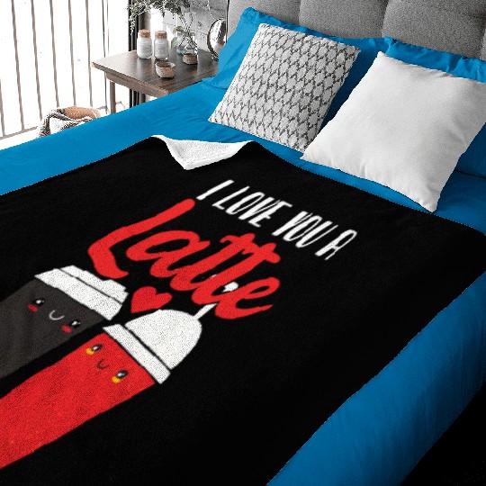 I Love You A Latte Baby Blankets