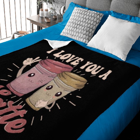 I Love You A Latte Baby Blankets