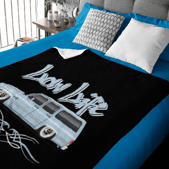 low life Light Blue Baby Blankets