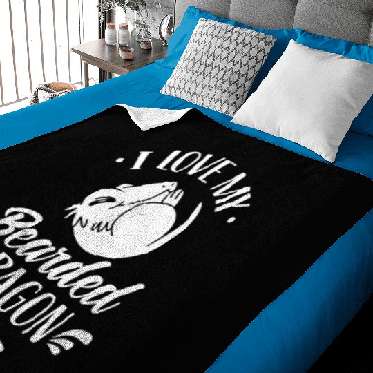 I Love My Bearded Dragon Pet Reptile Lover Animal Baby Blankets