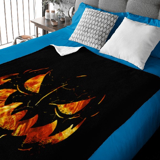 Spooky Halloween pumpkin Baby Blankets