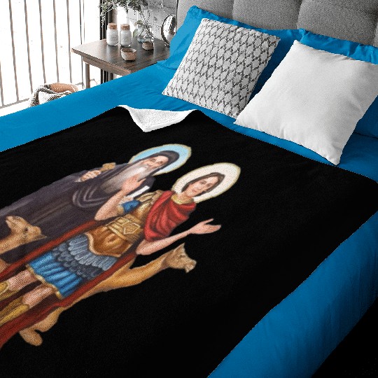 Pope Kyrillos and saint Mina. Coptic church. Baby Blankets