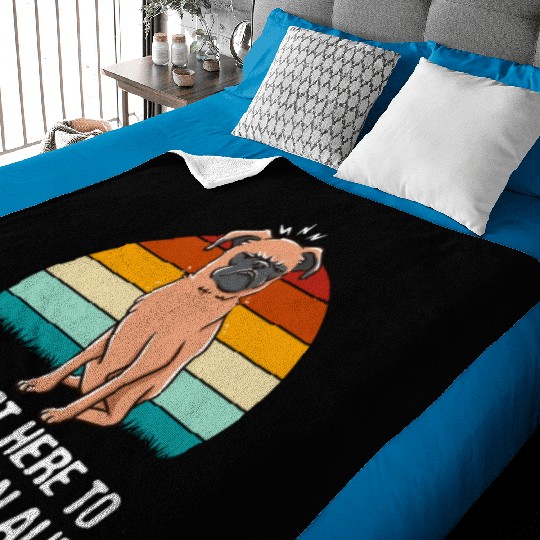 Im Just Here to Establish an Alibi Funny Sarcastic Baby Blankets