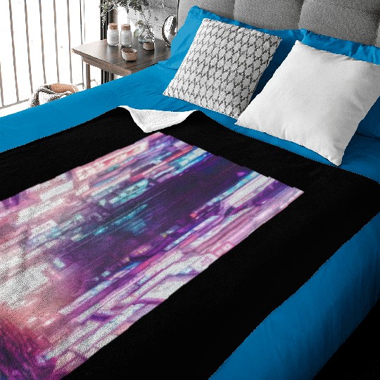 Cyberpunk Vaporwave Anime Japan Cyber aesthetic Baby Blankets