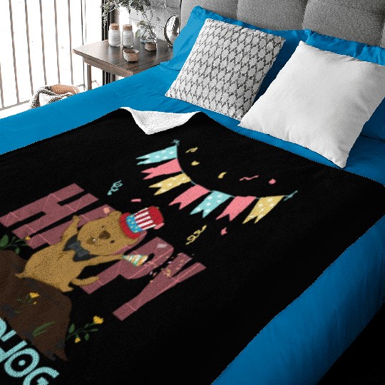 Happy Groundhog Day Baby Blankets